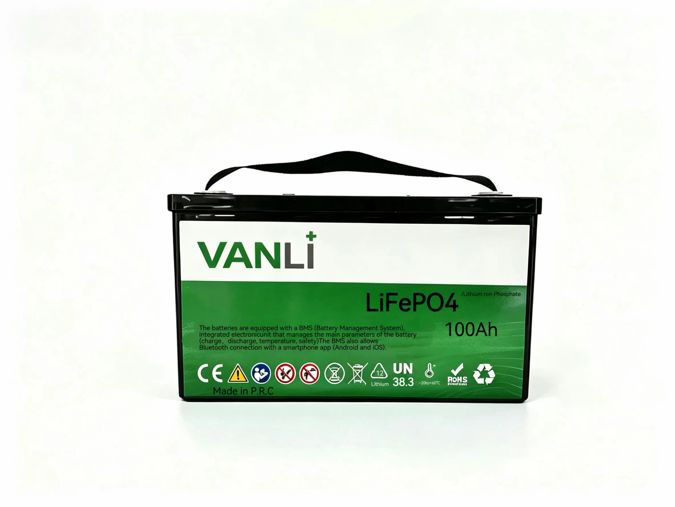 Vanli -12.8V100 12,8V100Ah Lithium-Eisenphosphat-Batterie